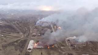 Пожежа на складі в Балаклії. Відео з безпілотника (4K)