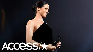 Meghan Markle Cradles Her Baby Bump During Surprise Appearance At 2018 British Fashion Awards