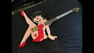 How I Created a Home-Made "Betty Boop" Shaped Electric Guitar Using Basic Tools, Full Build