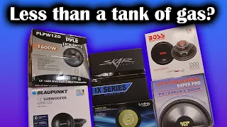 What is the best budget car subwoofer in 2024?  Cheap 12 inch subwoofer shootout!