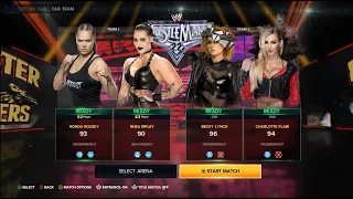 FULL MATCH--Ronda Rousey &  Rhea Ripley Vs Becky Lynch & Alexa Bliss TAG Team Match #wwe2k24