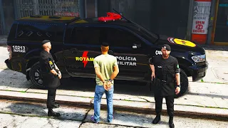 ROTAM PRENDE CRIMINOSO COM  ARMA E DROGAS | GTA 5 VIDA POLICIAL