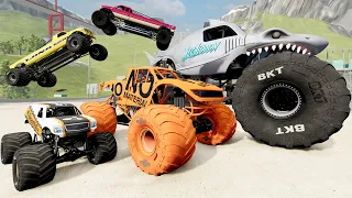 Big & Small Monster Trucks Mud Battle #26 | BeamNG Drive - Griff's Garage