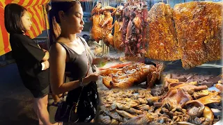 Most Juicy Roast Ducks, Roast Pork Belly & Braised Pork In Phnom Penh - Cambodian Street Food