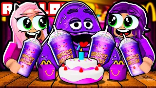 We went to a Birthday Party with Grimace! | Roblox