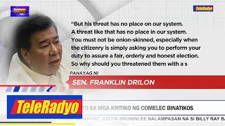 Bantang pag-aresto sa mga kritiko ng Comelec binatikos | TELERADYO BALITA (25 April 2022)