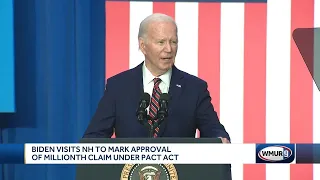 Biden visits New Hampshire to mark approval of 1 millionth claim under PACT Act