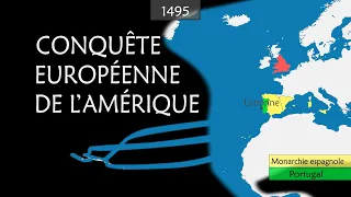 La conquête européenne de l'Amérique - Résumé sur cartes