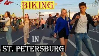 Just walking on the bike on SCARLET SAILS rehearsal | Beautiful RUSSIAN GIRLS | DRAWBRIDGE