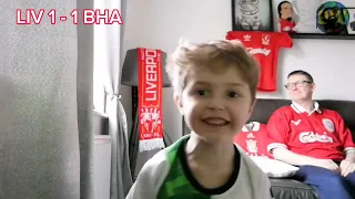 Liverpool vs Brighton fans reaction kick by kick ⚽ #liverpoolfc #soccer