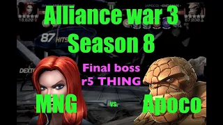 AW 3 season 8 : MNG vs. Apoco : mini boss + r5 BW vs. r5 Thing final boss solo