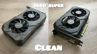 🧹Чистка после майнинга. GTX 1660 super asus TUF