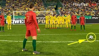 PES 2019 - PORTUGAL vs UKRAINE - Full Match & Amazing Goals - C.RONALDO Free Kick Goal - Gameplay PC