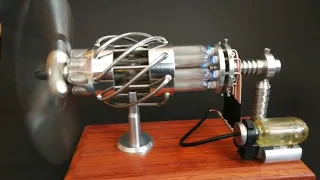Stirlingkit - Upgraded 16 Cylinder Stirling Engine Model (Quartz Glass)-- Stirlingkit