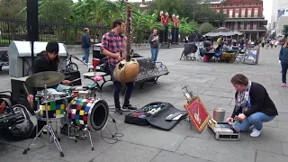 #Kora player with drummer is #busking in #NOLA E.4