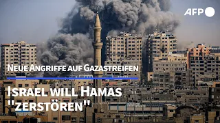 Israel will Hamas "zerstören" - neue Angriffe auf Gazastreifen | AFP