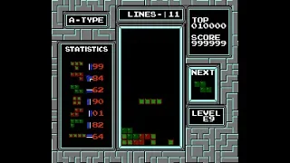 AI destroys NES Tetris (26487 lines cleared)