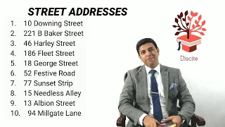 STREET ADDRESSES for IELTS LISTENING PRACTICE