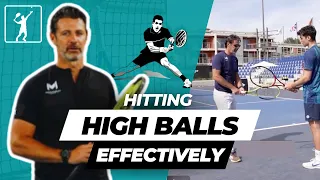 How To Hit HIGH Balls In Tennis - Backhand Guide
