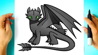 How to DRAW TOOTHLESS DRAGON