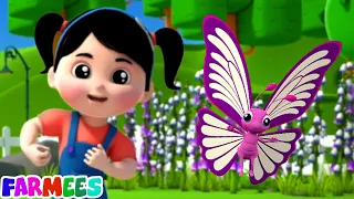 Butterfly Song, Children Rhyme and Animal Cartoon