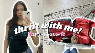 THRIFT WITH ME FOR SPRING 2024 FASHION! + huge TRY-ON HAUL!!