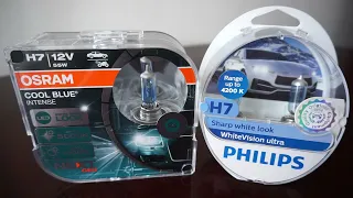 OSRAM Cool Blue Intense NEXT GEN vs Philips WhiteVision Ultra