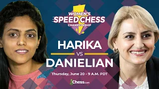 Harika Dronavalli vs. Elina Danielian: 2019 Women's Speed Chess Championship