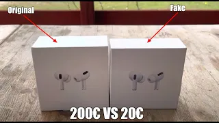 Apple AirPods Pro Original 200€ vs Fake 20€ 1:1 Unboxing and Firstlook (German)