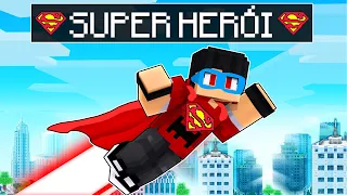 P3DRU virou um SUPER HERÓI no Minecraft por 24 HORAS