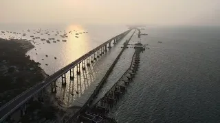 Pamban Bridge | Drone Video | Cinematic Video | DJI MAVIC AIR 2 | Rameswaram | 2K22 | Tourism India