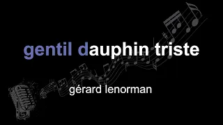 gérard lenorman | gentil dauphin triste | lyrics | paroles | letra |