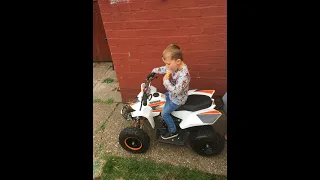4 year old girl on 800w quad