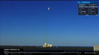 Момент старта SpaceX Falcon 9 (Koreasat 5A) [30/10/2017]