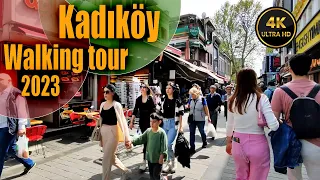 Istanbul street walking tour2023 / Kadikoy Istanbul bazaar 2023 / around Kadikoy Istanbul district