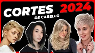 Cortes de PELO ✂️ para MUJER 2024 💇 Tendencia FEMENINA CABELLO 👀 CORTO MEDIANO Y LARGO👇  +30 +40 +50