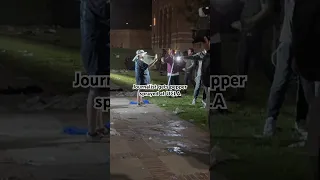 JOURNALIST SPRAYED: Counter Protesters Pepper Spray Journalist at UCLA #copwatch #police