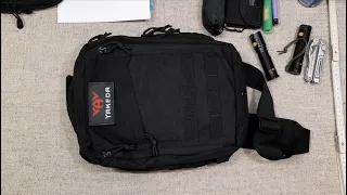 EDC рюкзак. Однолямочный рюкзак - сумка - Yakeda 1000D PU KF088. Отзыв / мнение.