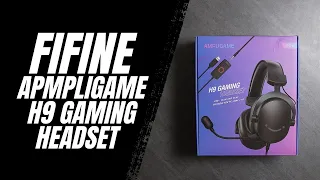 Fifine Ampligame H9 Gaming Headset - Unboxing and Mic Test #gamingheadset