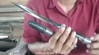 pembuatan jagdkomando dari kelep kapal/blacksmithing