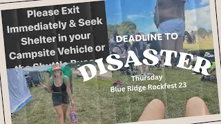 Thursday Blue Ridge Rock Fest 23, we lost everything, no headliners performed