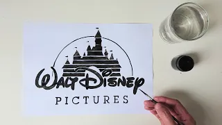 how to draw walt-disney-pictures logo