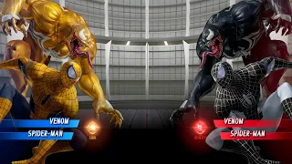 Spiderman Venom (Yellow) vs. Spiderman Venom (Black) Fight - Marvel vs Capcom Infinite PS4 Gameplay