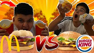 🍔MC DONALDS VS BURGER KING CHALLENGE MIT ADAM!😋| Can Wick