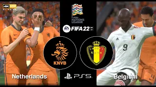 FIFA 22 | PS5 | Netherlands vs Belgium | UEFA Nations League 25 SEPT 2022 | Realistic Graphics 4KUHD