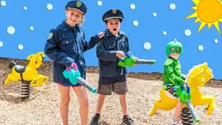 The Assistant and Bayboy Ryan are PJ Masks Bubble Patrol