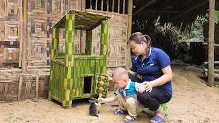 Single Mother:Rescuing Kittens-Building a Cat Cage From Bamboo-Building a Farm | Phung Thi Binh