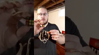 Solving a rubik cube in your mouth.