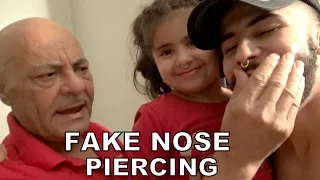 MY DAD SAW OUR FAKE NOSE PIERCINGS!!!