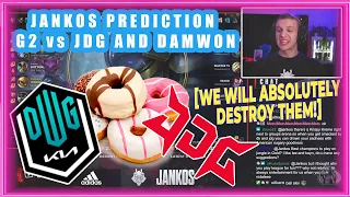 G2 Jankos Prediction G2 vs JDG and Damwon